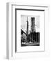 View of Brooklyn Bridge with the One World Trade Center (1WTC) and New York by Gehry Buildings-Philippe Hugonnard-Framed Art Print