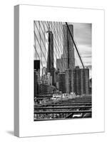 View of Brooklyn Bridge with the One World Trade Center (1WTC) and New York by Gehry Buildings-Philippe Hugonnard-Stretched Canvas