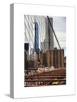 View of Brooklyn Bridge with the One World Trade Center (1WTC) and New York by Gehry Buildings-Philippe Hugonnard-Stretched Canvas