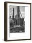 View of Brooklyn Bridge with the One World Trade Center (1WTC) and New York by Gehry Buildings-Philippe Hugonnard-Framed Art Print