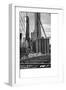 View of Brooklyn Bridge with the One World Trade Center (1WTC) and New York by Gehry Buildings-Philippe Hugonnard-Framed Art Print