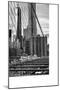 View of Brooklyn Bridge with the One World Trade Center (1WTC) and New York by Gehry Buildings-Philippe Hugonnard-Mounted Art Print