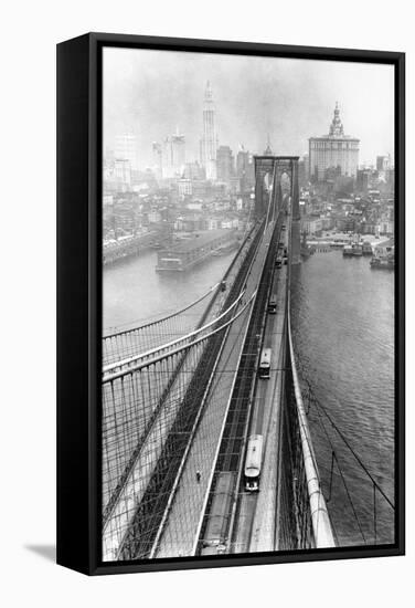 View of Brooklyn Bridge-null-Framed Stretched Canvas