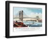 View of Brooklyn Bridge-Currier & Ives-Framed Giclee Print