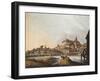 View of Bucarest Palace, 1810, Romania 19th Century Print-null-Framed Giclee Print