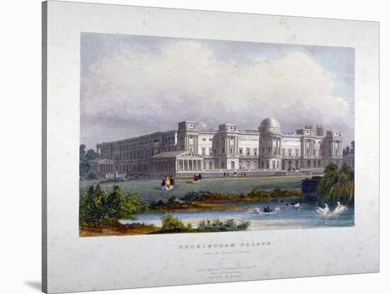 View of Buckingham Palace, Westminster, London, C1830-null-Stretched Canvas