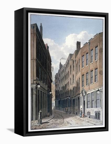 View of Bucklersbury, City of London, C1810-George Shepherd-Framed Stretched Canvas