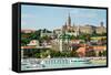 View of Buda Side of Budapest with the Buda Castle, St. Matthias and Fishermen's Bastion-mazzzur-Framed Stretched Canvas