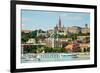 View of Buda Side of Budapest with the Buda Castle, St. Matthias and Fishermen's Bastion-mazzzur-Framed Photographic Print