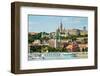 View of Buda Side of Budapest with the Buda Castle, St. Matthias and Fishermen's Bastion-mazzzur-Framed Photographic Print