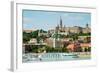 View of Buda Side of Budapest with the Buda Castle, St. Matthias and Fishermen's Bastion-mazzzur-Framed Photographic Print