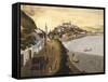 View of Buda with Danube River, Hungary 18th Century Print-null-Framed Stretched Canvas