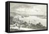 View of Buda with the Danube River, Hungary-null-Framed Stretched Canvas