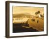 View of Budapest by Francois KraUSS Hungary 19th Century Painting-null-Framed Giclee Print