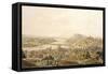 View of Budapest, Hungary 19th Century Print-null-Framed Stretched Canvas