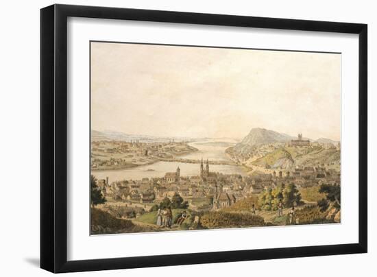 View of Budapest, Hungary 19th Century Print-null-Framed Giclee Print