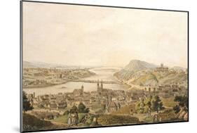 View of Budapest, Hungary 19th Century Print-null-Mounted Giclee Print