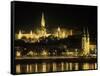 View of Budapest, Hungary at Night-Ron Rocz-Framed Stretched Canvas