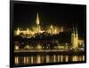 View of Budapest, Hungary at Night-Ron Rocz-Framed Photographic Print