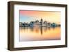 View of Budapest Parliament at Sunset, Hungary-Luciano Mortula - LGM-Framed Photographic Print