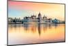View of Budapest Parliament at Sunset, Hungary-Luciano Mortula - LGM-Mounted Photographic Print