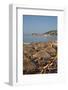 View of Budva Old Town and Beach, Budva Bay, Montenegro, Europe-Frank Fell-Framed Photographic Print