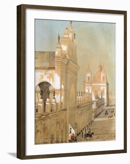 View of Buenos Aires, 1829-Carlos Pellegrini-Framed Giclee Print