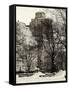 View of Buildings along Central Park Snow-Philippe Hugonnard-Framed Stretched Canvas