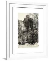 View of Buildings along Central Park Snow-Philippe Hugonnard-Framed Art Print