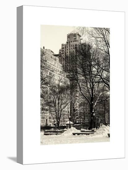 View of Buildings along Central Park Snow-Philippe Hugonnard-Stretched Canvas