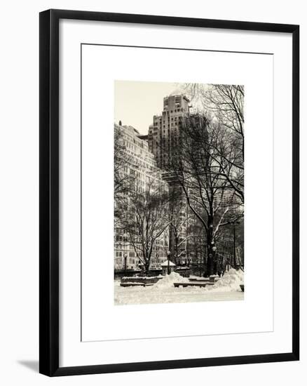 View of Buildings along Central Park Snow-Philippe Hugonnard-Framed Art Print