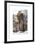 View of Buildings along Central Park Snow-Philippe Hugonnard-Framed Art Print