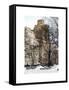 View of Buildings along Central Park Snow-Philippe Hugonnard-Framed Stretched Canvas