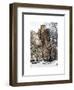 View of Buildings along Central Park Snow-Philippe Hugonnard-Framed Art Print