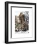 View of Buildings along Central Park Snow-Philippe Hugonnard-Framed Art Print