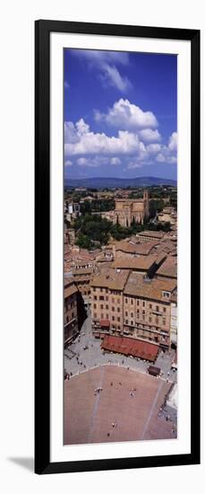 View of Buildings in a City, Piazza Del Campo, Siena, Siena Province, Tuscany, Italy-null-Framed Photographic Print