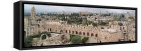 View of buildings in an Old City, Jerusalem, Israel-null-Framed Stretched Canvas