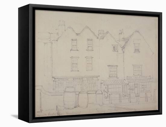 View of Buildings in Church Street, Hackney, C.1835-Thomas Colman Dibdin-Framed Stretched Canvas