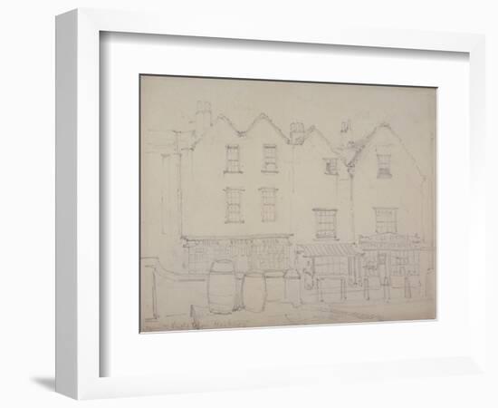 View of Buildings in Church Street, Hackney, C.1835-Thomas Colman Dibdin-Framed Giclee Print