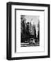View of Buildings in Manhattan in the Snow with NYPD Car-Philippe Hugonnard-Framed Art Print