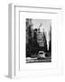 View of Buildings in Manhattan in the Snow with NYPD Car-Philippe Hugonnard-Framed Art Print