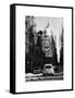 View of Buildings in Manhattan in the Snow with NYPD Car-Philippe Hugonnard-Framed Stretched Canvas