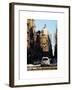 View of Buildings in Manhattan in the Snow with NYPD Car-Philippe Hugonnard-Framed Art Print