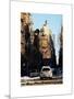 View of Buildings in Manhattan in the Snow with NYPD Car-Philippe Hugonnard-Mounted Art Print