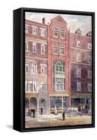 View of Buildings on Ludgate Hill Showing Figures on the Street, City of London, C1870-null-Framed Stretched Canvas