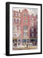 View of Buildings on Ludgate Hill Showing Figures on the Street, City of London, C1870-null-Framed Giclee Print
