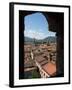 View of Buildings Through Window on Upper Level of Torre Guinigi, Lucca, Tuscany, Italy-null-Framed Photographic Print