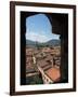 View of Buildings Through Window on Upper Level of Torre Guinigi, Lucca, Tuscany, Italy-null-Framed Photographic Print