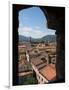 View of Buildings Through Window on Upper Level of Torre Guinigi, Lucca, Tuscany, Italy-null-Framed Photographic Print