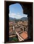 View of Buildings Through Window on Upper Level of Torre Guinigi, Lucca, Tuscany, Italy-null-Framed Photographic Print